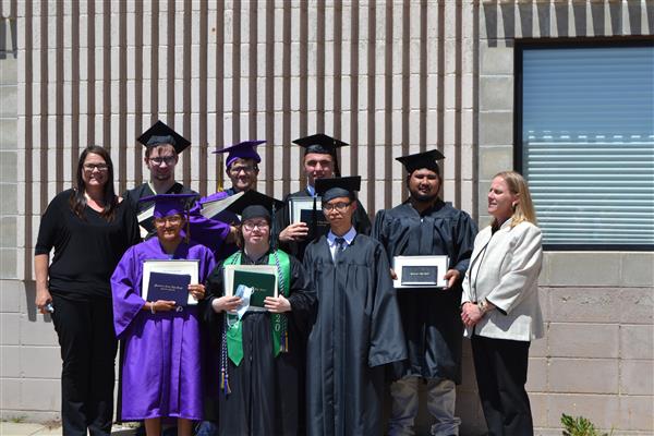 Students with diplomas